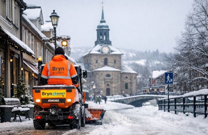 KNF har signert ny avtale om helårs vedlikehold av fortau i sentrum